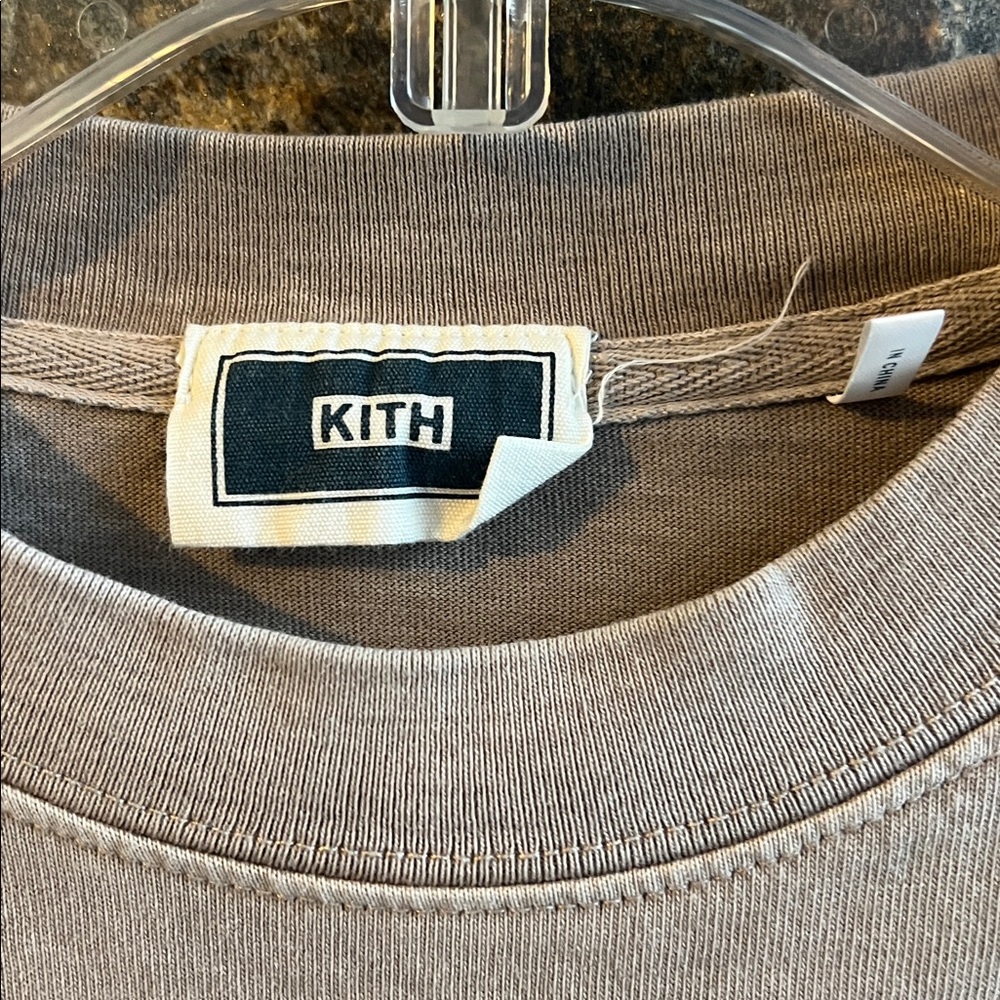 Kith Long-Sleeve Crewneck Shirt Color Quicksand - Picture 8 of 11